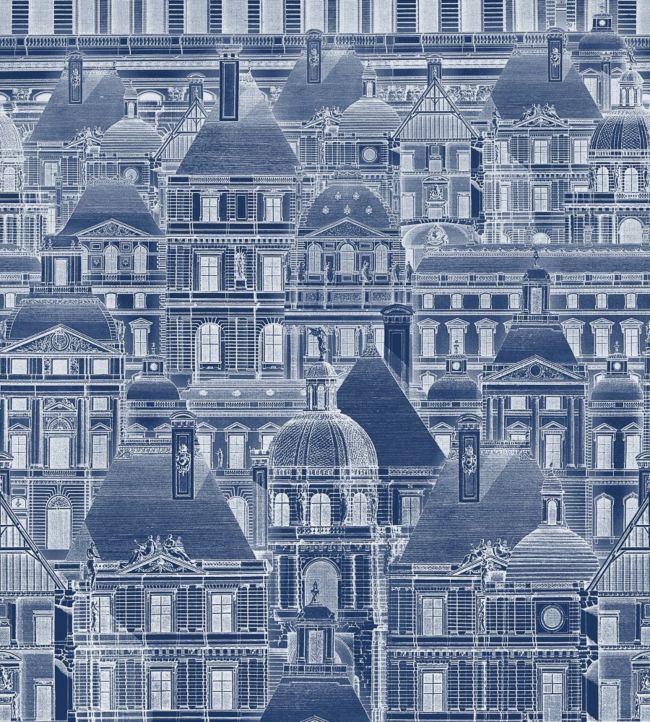 Louvre Wallpaper - Blue
