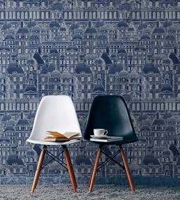 Louvre Room Wallpaper - Blue