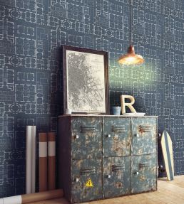 Chateau Room Wallpaper - Blue