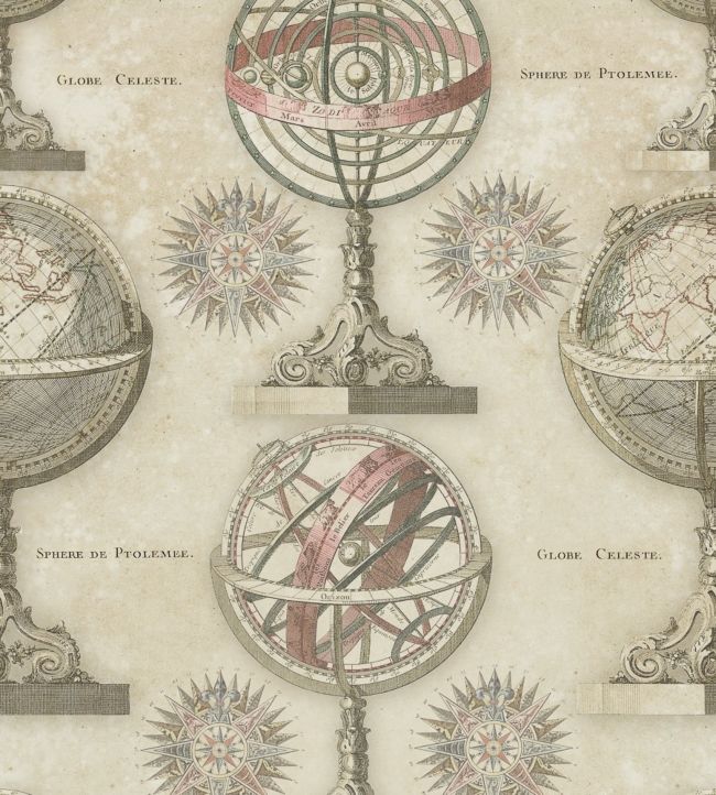 Armillary Wallpaper - Cream