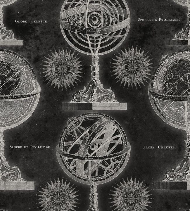 Armillary Wallpaper - Black