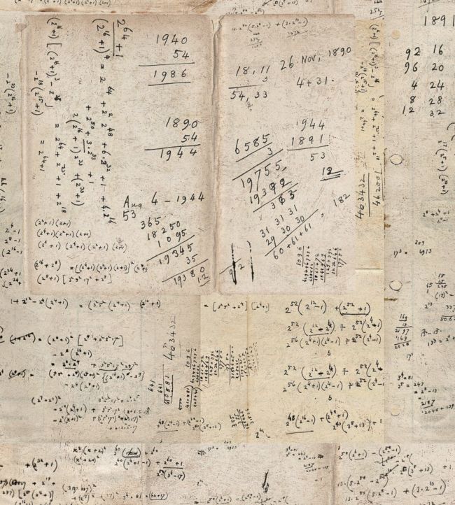 Math Wallpaper - Cream 