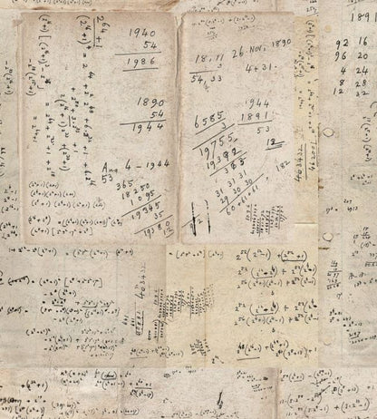 Math Wallpaper - Cream 