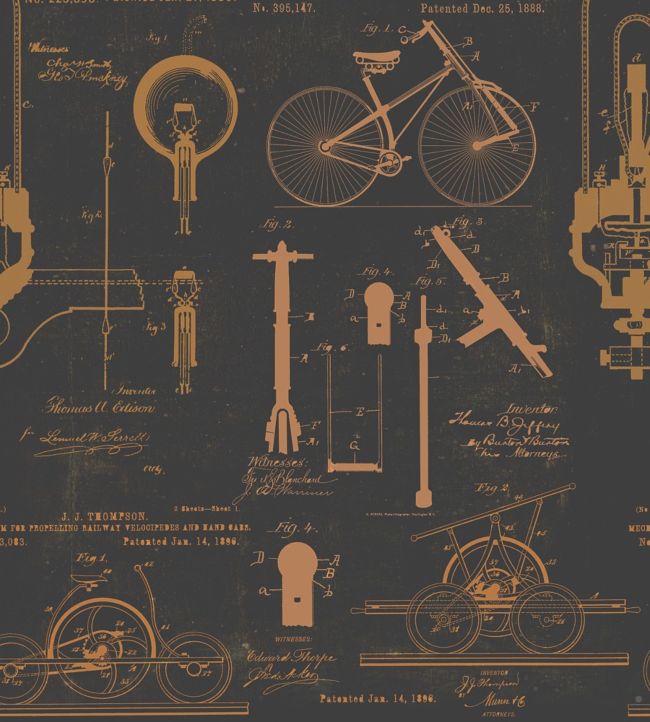 Patents Wallpaper - Gray 