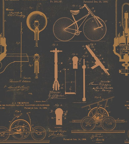 Patents Wallpaper - Gray 