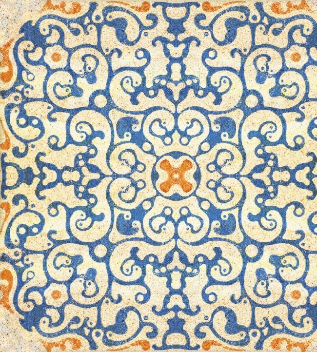 Spanish Tile Wallpaper - Blue