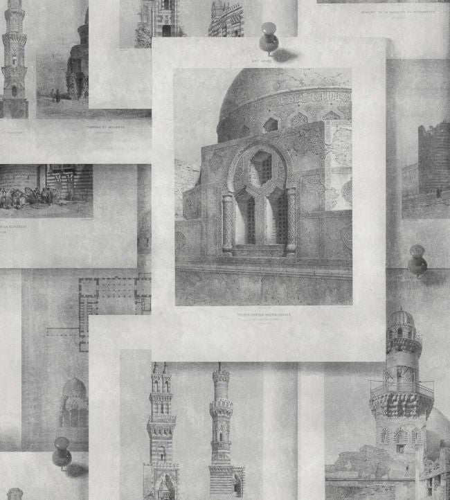 Arabian Monuments Wallpaper - Gray