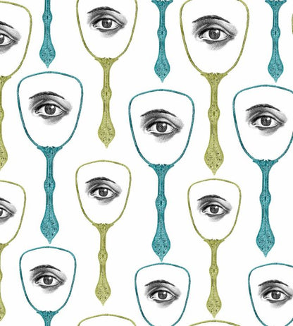 Mirrors Eye Wallpaper - Teal 