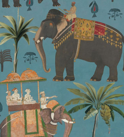 The Procession Wallpaper - Blue 