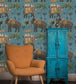 The Procession Room Wallpaper - Blue