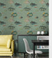 Poissons Room Wallpaper - Teal