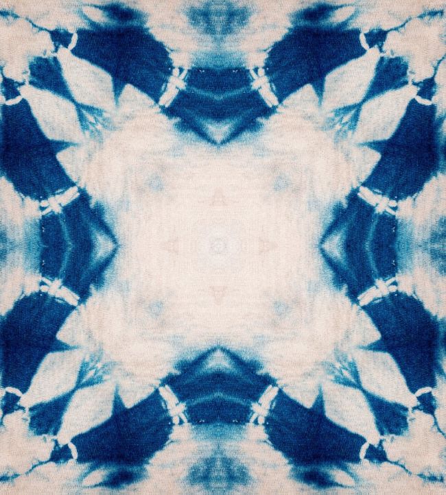Shibori Flower Wallpaper - Blue
