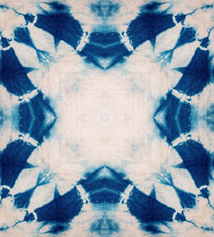 Shibori Flower Wallpaper - Blue