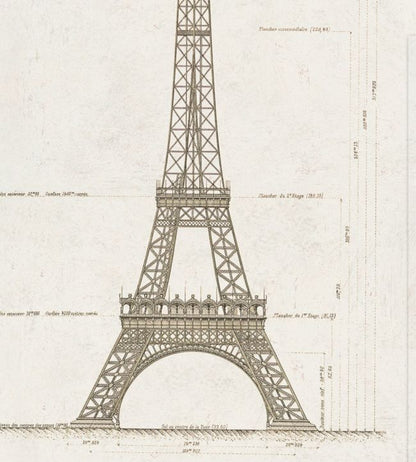 Grand Eiffel Wallpaper - Cream