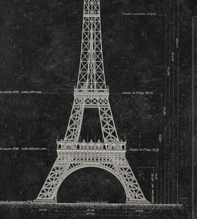 Grand Eiffel Wallpaper - Black