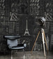Grand Eiffel Room Wallpaper - Black