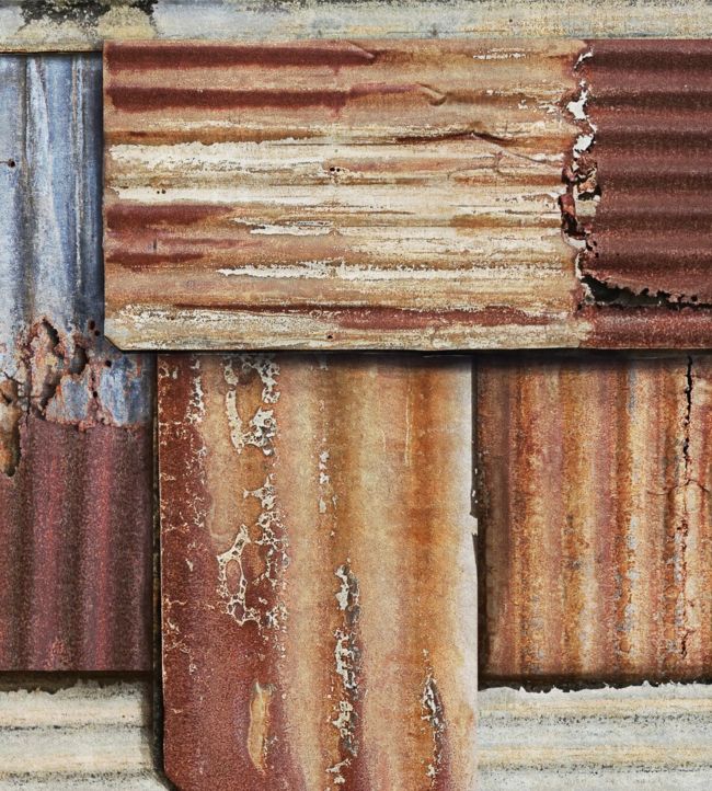 Rusty Tin Wallpaper - Brown
