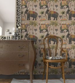 The Procession Room Wallpaper - Pink