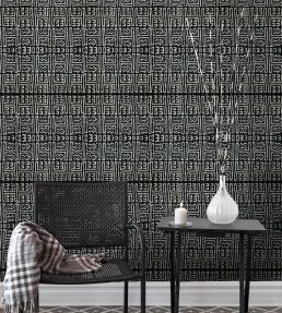 Zulu Room Wallpaper - Black