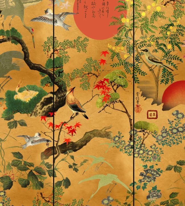 Byobu Metallic Edition Wallpaper - Sand