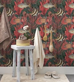 The Undersea Room Wallpaper - Green