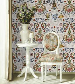 Transylvania Folk Room Wallpaper - Purple