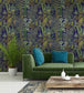 Green Sanctuary Room Wallpaper - Blue