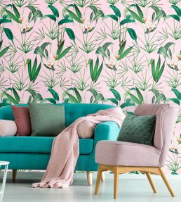 Palm Springs Room Wallpaper - Pink
