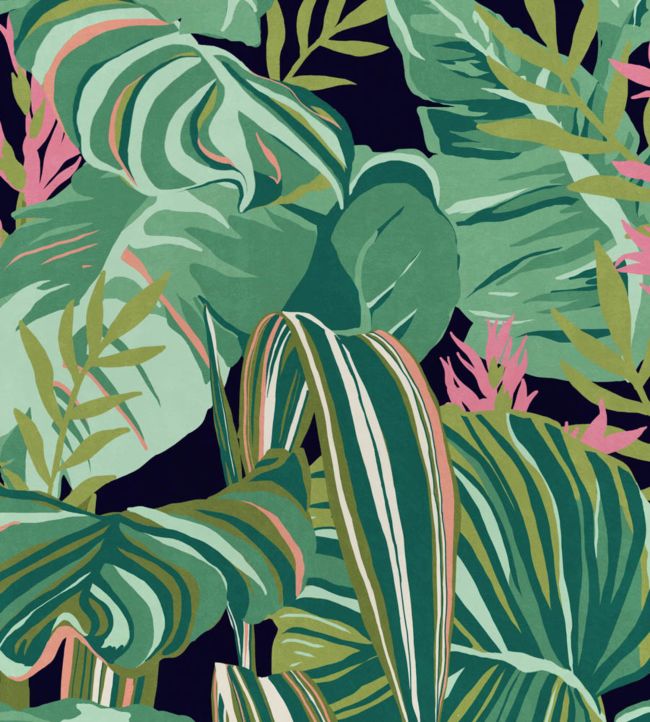 Tropical Foliage Wallpaper - Green