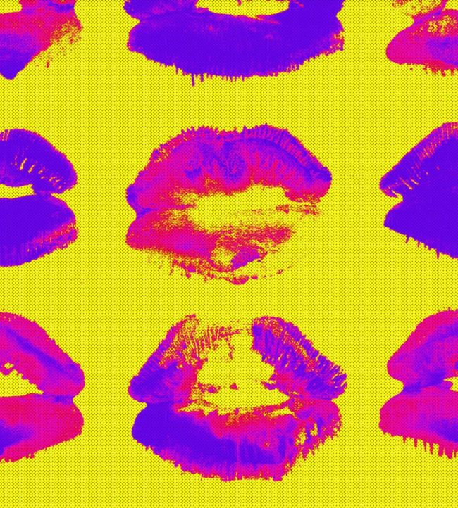 Neon Kiss Wallpaper - Yellow