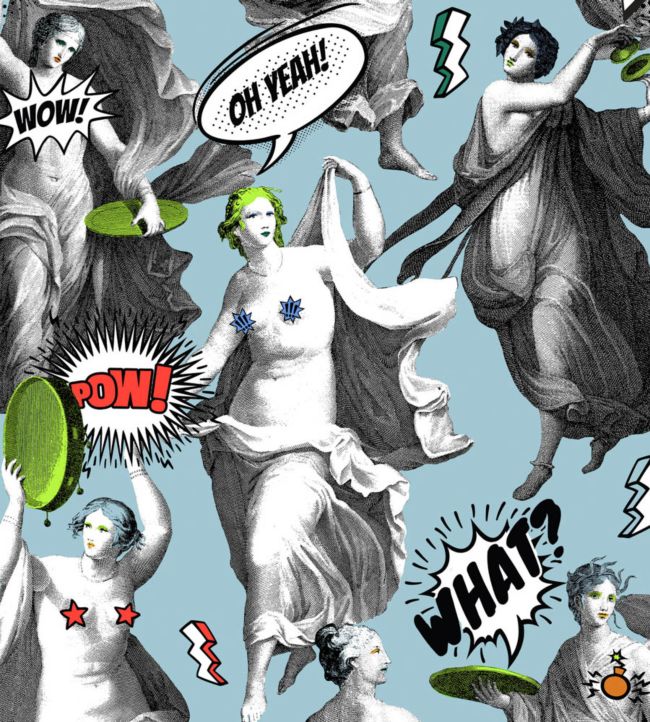 Watch Out Wallpaper - Teal 