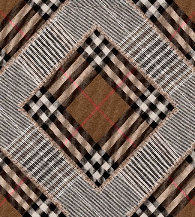 Checkered Patchwork Wallpaper - Sand