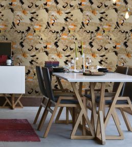 Birds Of Happiness Room Wallpaper - Sand