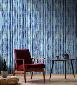 Tie Dye Room Wallpaper - Blue