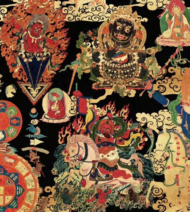 Tibetan Tapestry Wallpaper - Multicolor