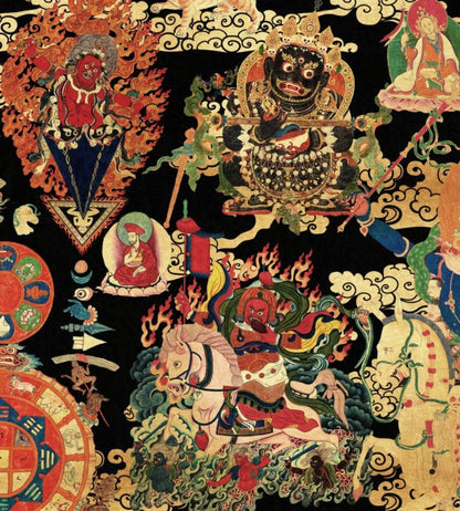 Tibetan Tapestry Wallpaper - Multicolor