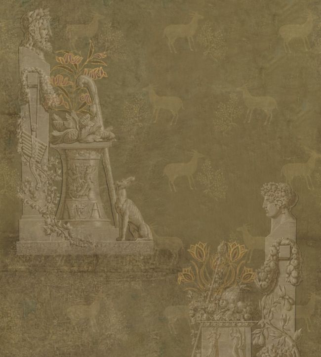 Sculptural Wallpaper - Green