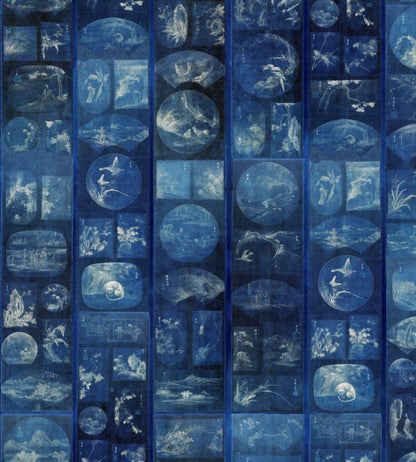 Aizome Collage Wallpaper - Blue