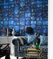 Aizome Collage Room Wallpaper 2 - Blue 