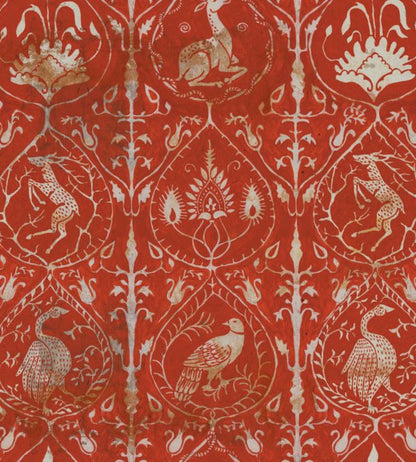 Hunter's Tapestry Wallpaper - Red