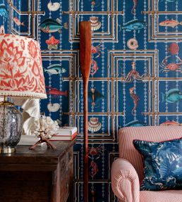 Underwater Life Room Wallpaper - Blue