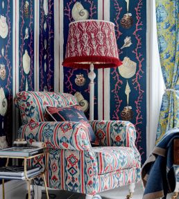 Coquillage Room Wallpaper - Blue