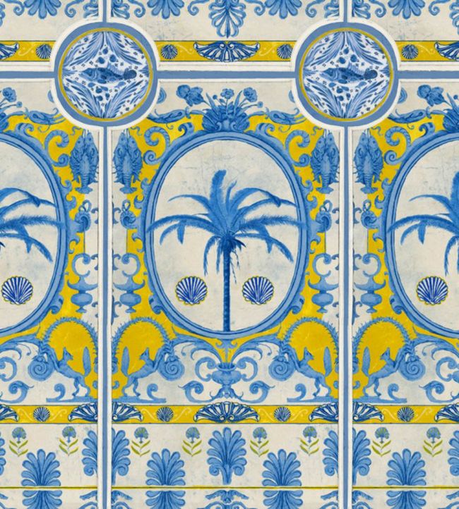The Villa Wallpaper - Blue