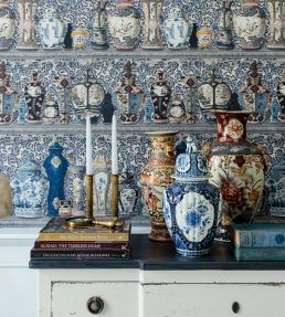 Ceramic Wonders Room Wallpaper - Blue