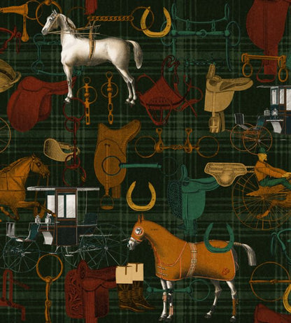 The Jockey Wallpaper - Green 