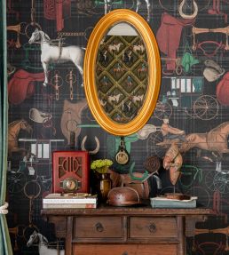 The Jockey  Room Wallpaper - Green