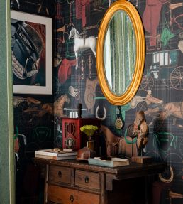 The Jockey  Room Wallpaper 2 - Green