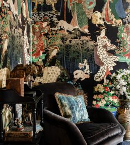 Samurai and Geisha Room Wallpaper 2 - Green