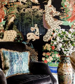 Samurai and Geisha Room Wallpaper 3 - Green