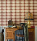 Countryside Plaid Room Wallpaper - Red